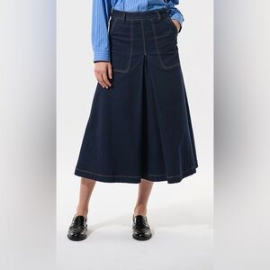 DEA KUDIBAL - DINESSADEA - JEAN SKIRT -  Midi, Classic blue Size medium